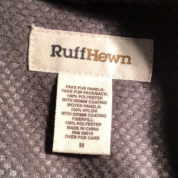 Ruff Hewn light weight jacket multi-fabric dark gray interior pockets M - Picture 6 of 7